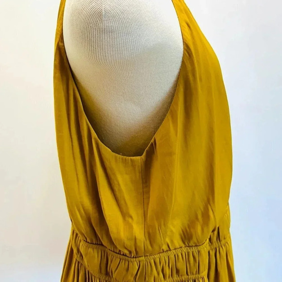 NWT NINE WEST Women Sleeveless Pullover High Neck Pleaded Yellow Shirt Size XXL - Picture 6 of 13